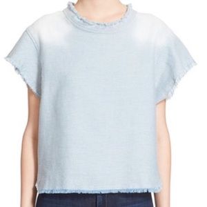 Iro Jeans Nile Frayed Edge Denim Top
